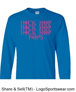 Hick Hop Pops- Womens "GREEK life" Long Sleeve Shirt Design Zoom